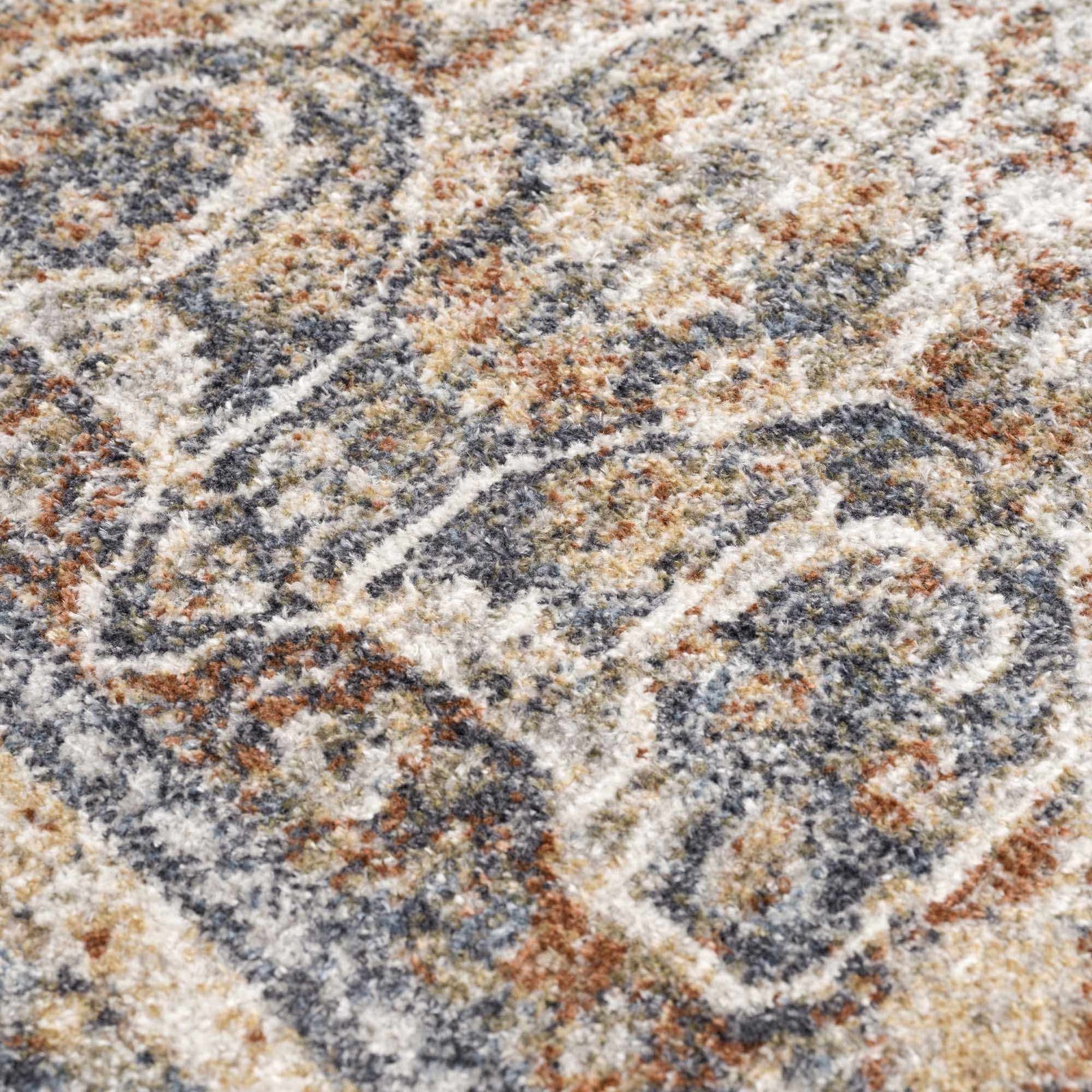 Alfombra lavable de pelo plano azul Arias