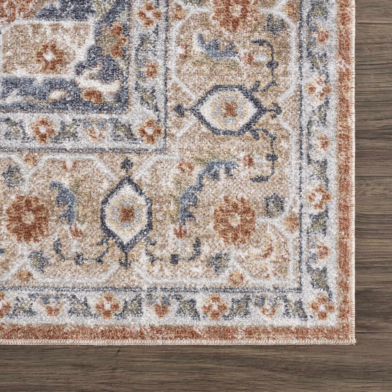 Alfombra lavable de pelo plano Gael Rust