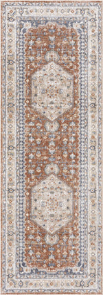 Alfombra lavable de pelo plano Gael Rust