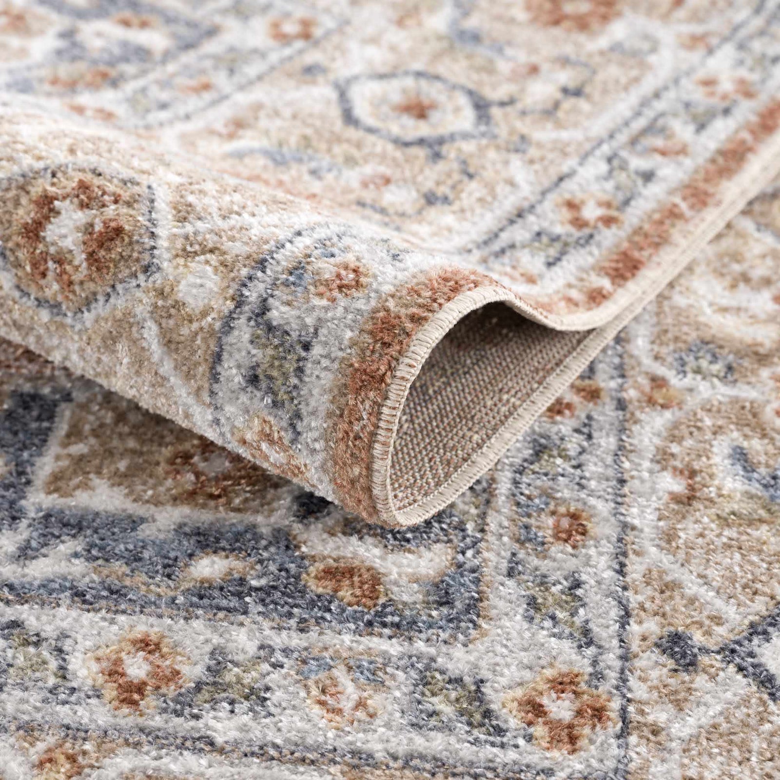 Alfombra lavable de pelo plano Gael Rust
