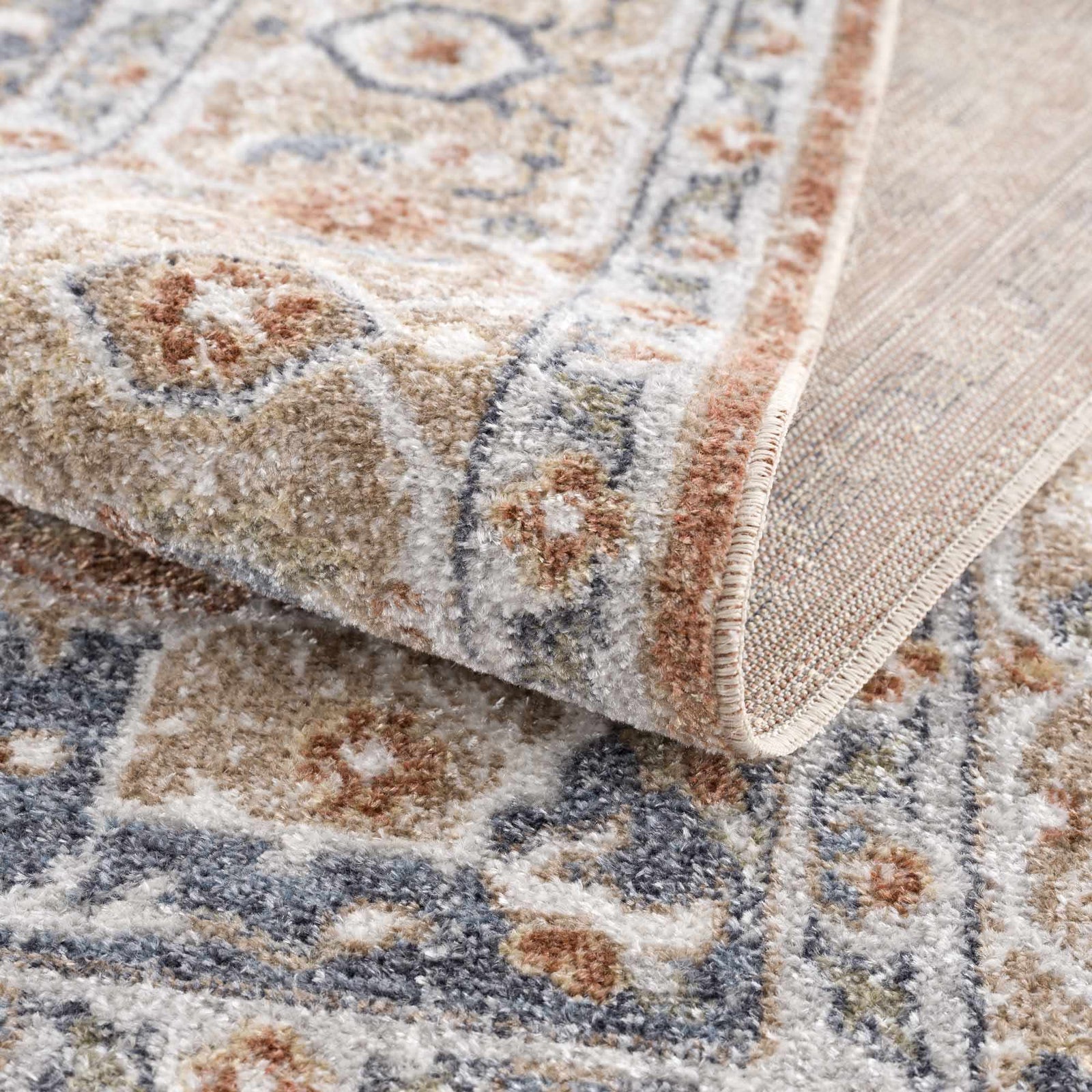 Alfombra lavable de pelo plano Gael Rust