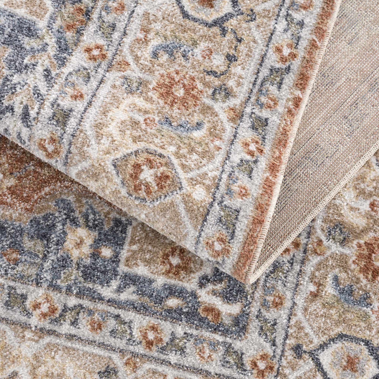 Alfombra lavable de pelo plano Gael Rust