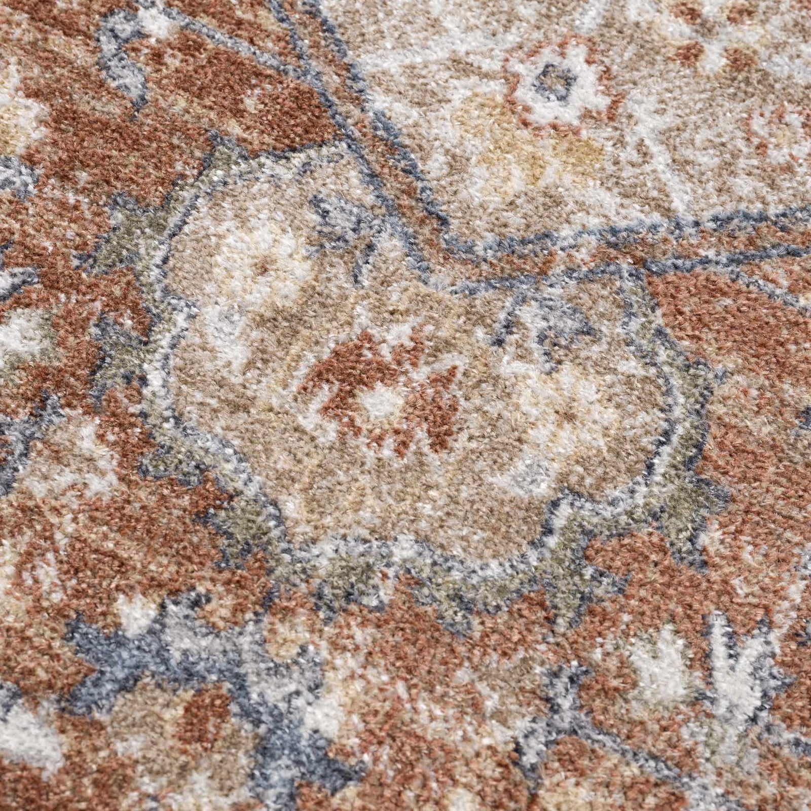 Alfombra lavable de pelo plano Gael Rust