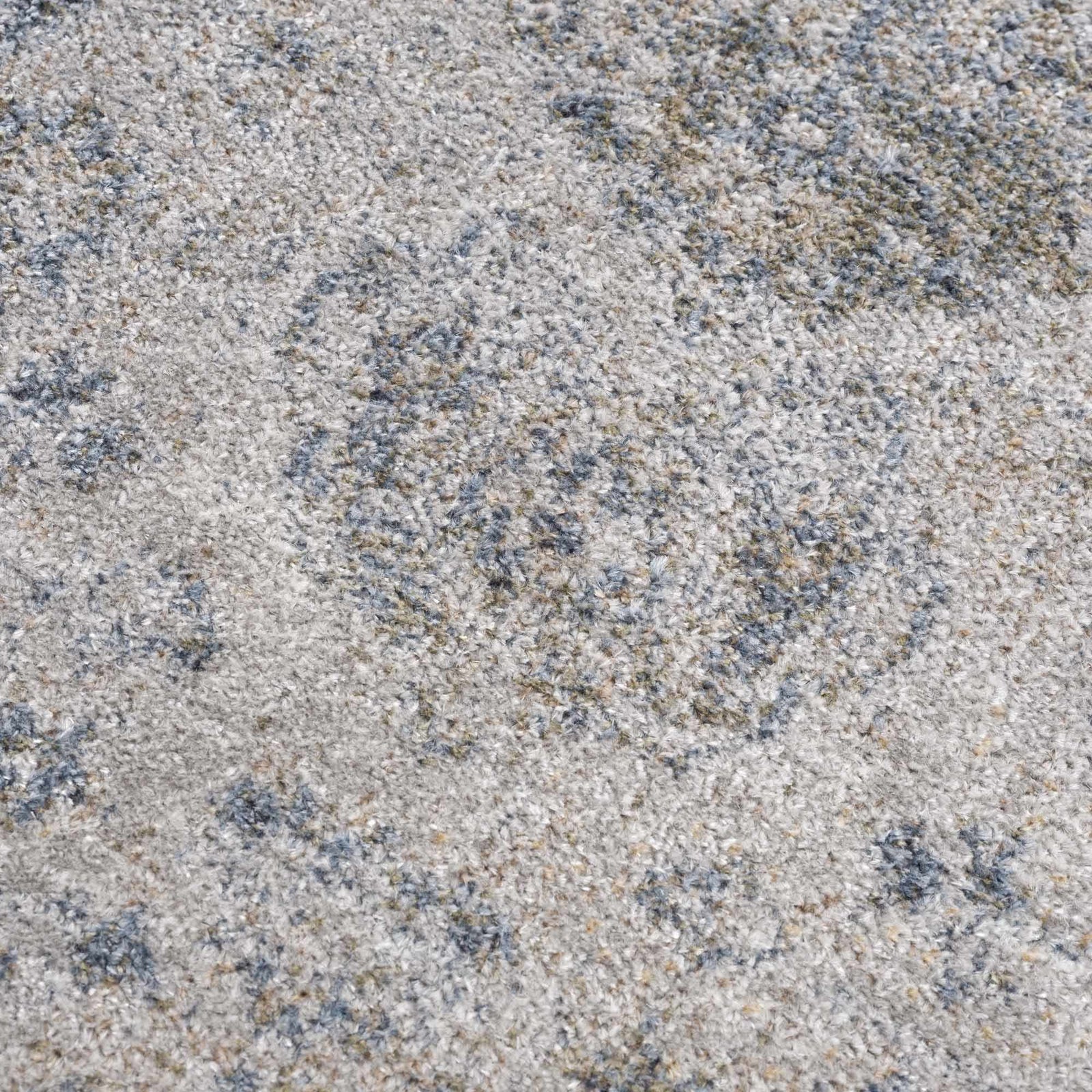 Alfombra lavable de pelo plano azul Gael