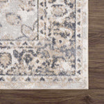 Alfombra lavable de pelo plano beige Rudo