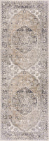 Alfombra lavable de pelo plano beige Rudo