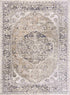 Alfombra lavable de pelo plano beige Rudo