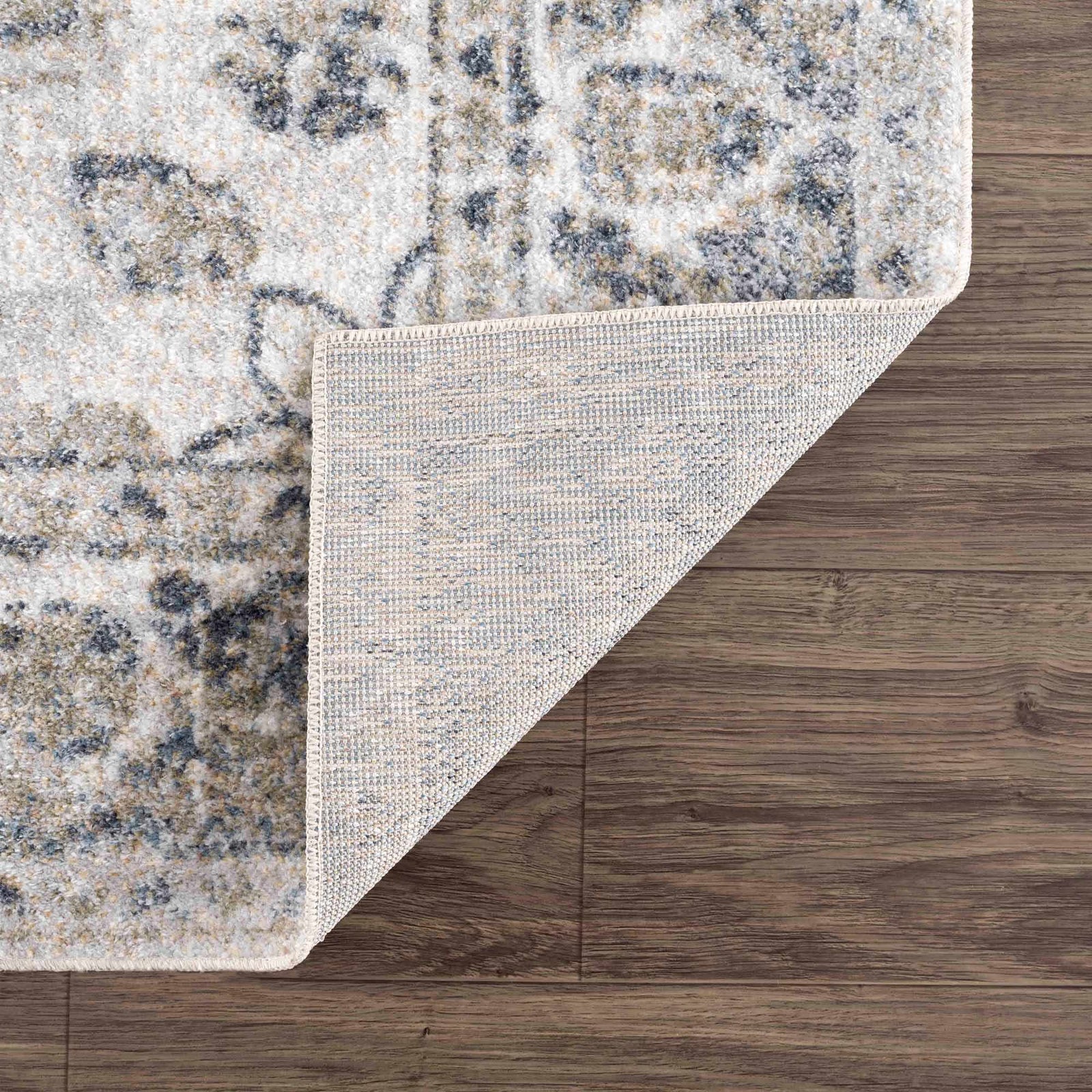 Alfombra lavable de pelo plano azul Rudo