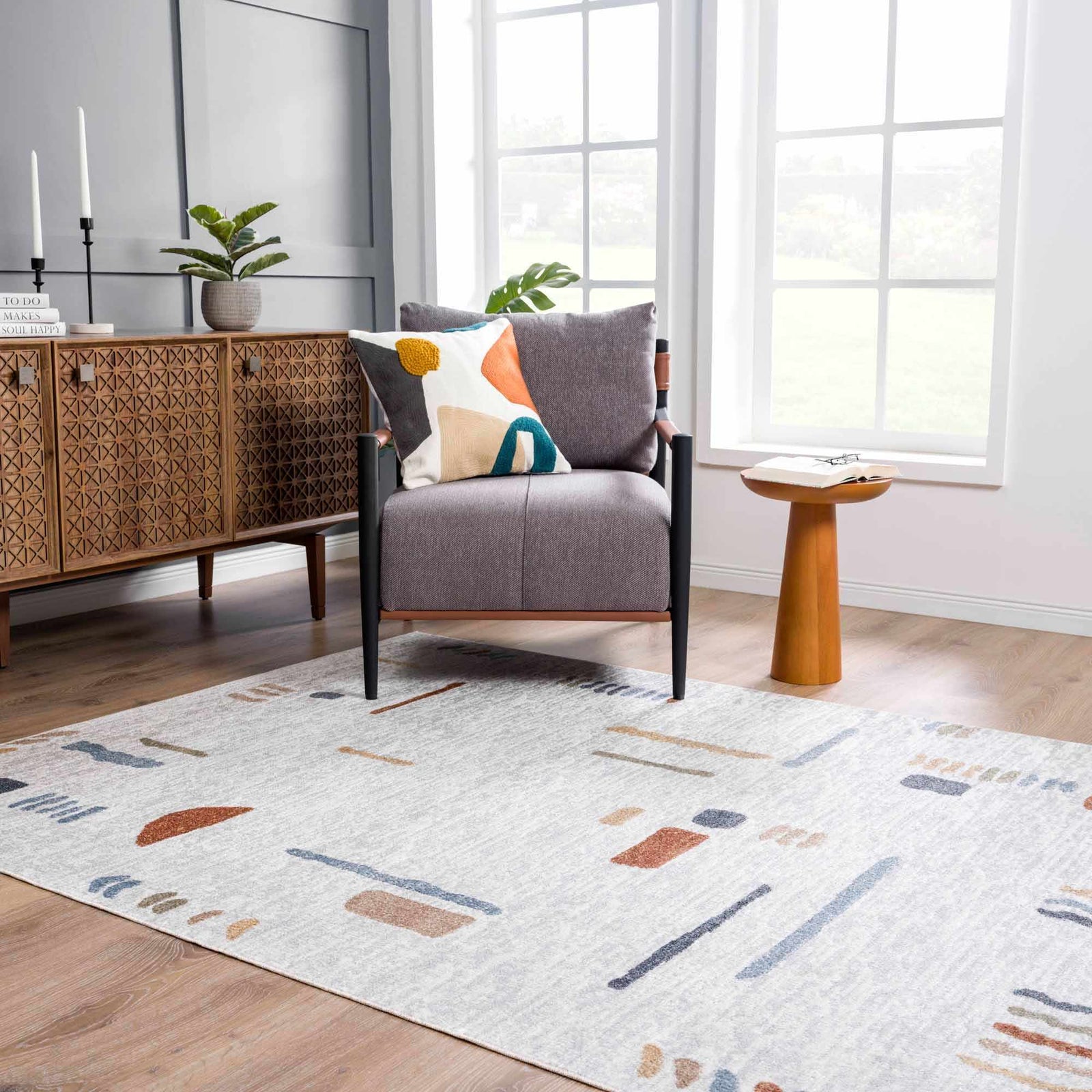 Alfombra lavable moderna Arnon