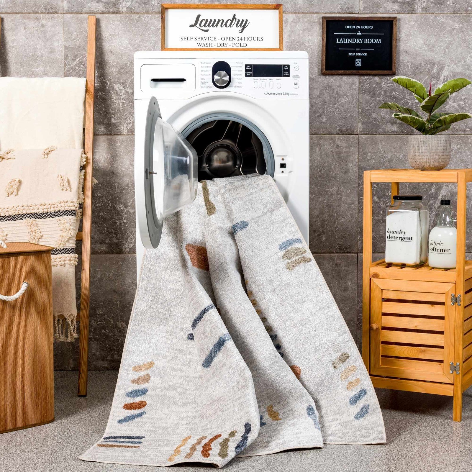 Alfombra lavable moderna Arnon