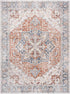 Alfombra lavable de pelo plano rojo y azul Neta