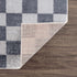 Alfombra lavable a cuadros gris Alie