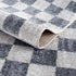 Alfombra lavable a cuadros gris Alie