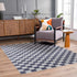 Alfombra lavable a cuadros gris Alie
