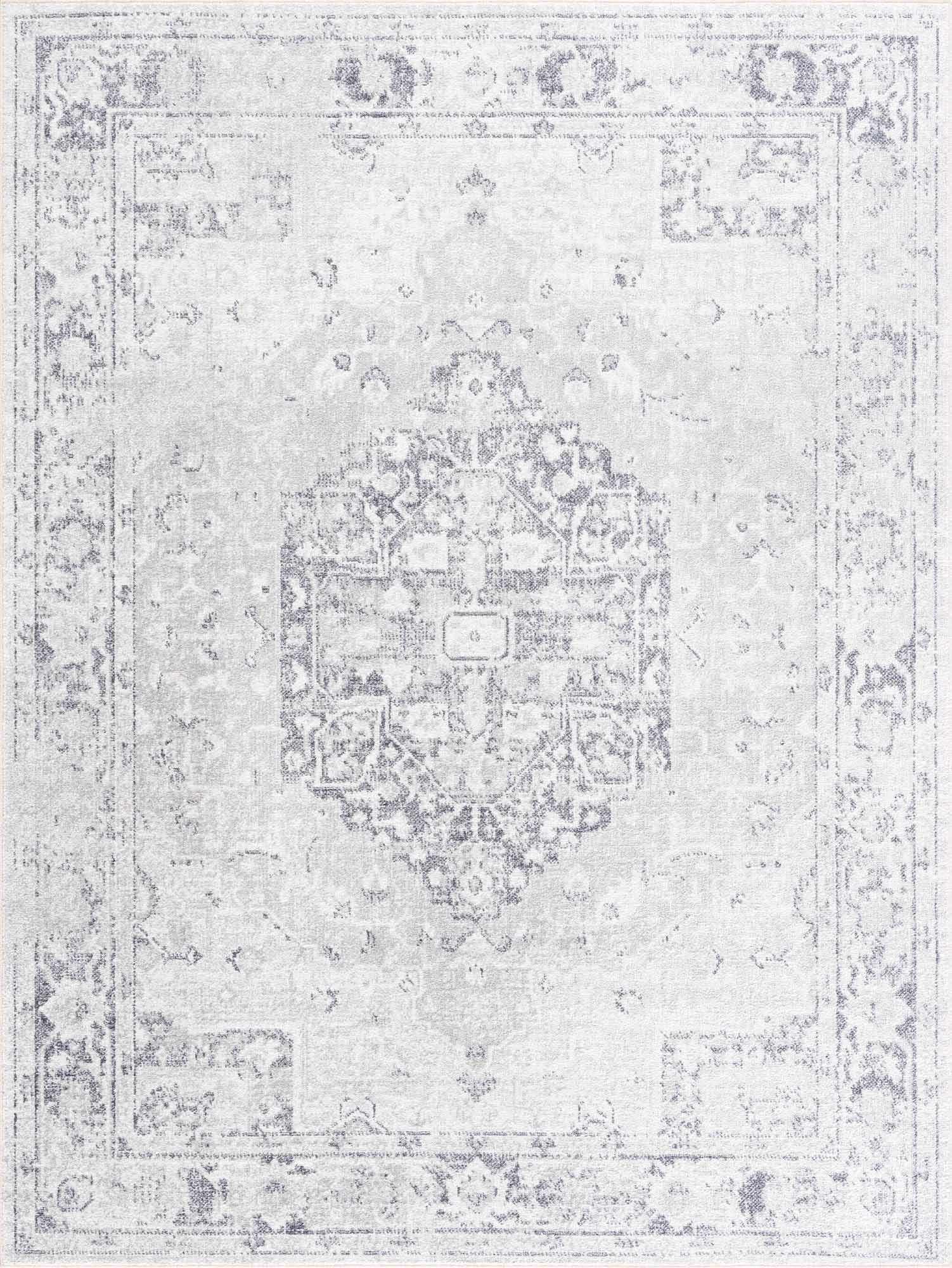 Alfombra lavable de pelo plano Akram Antrasit