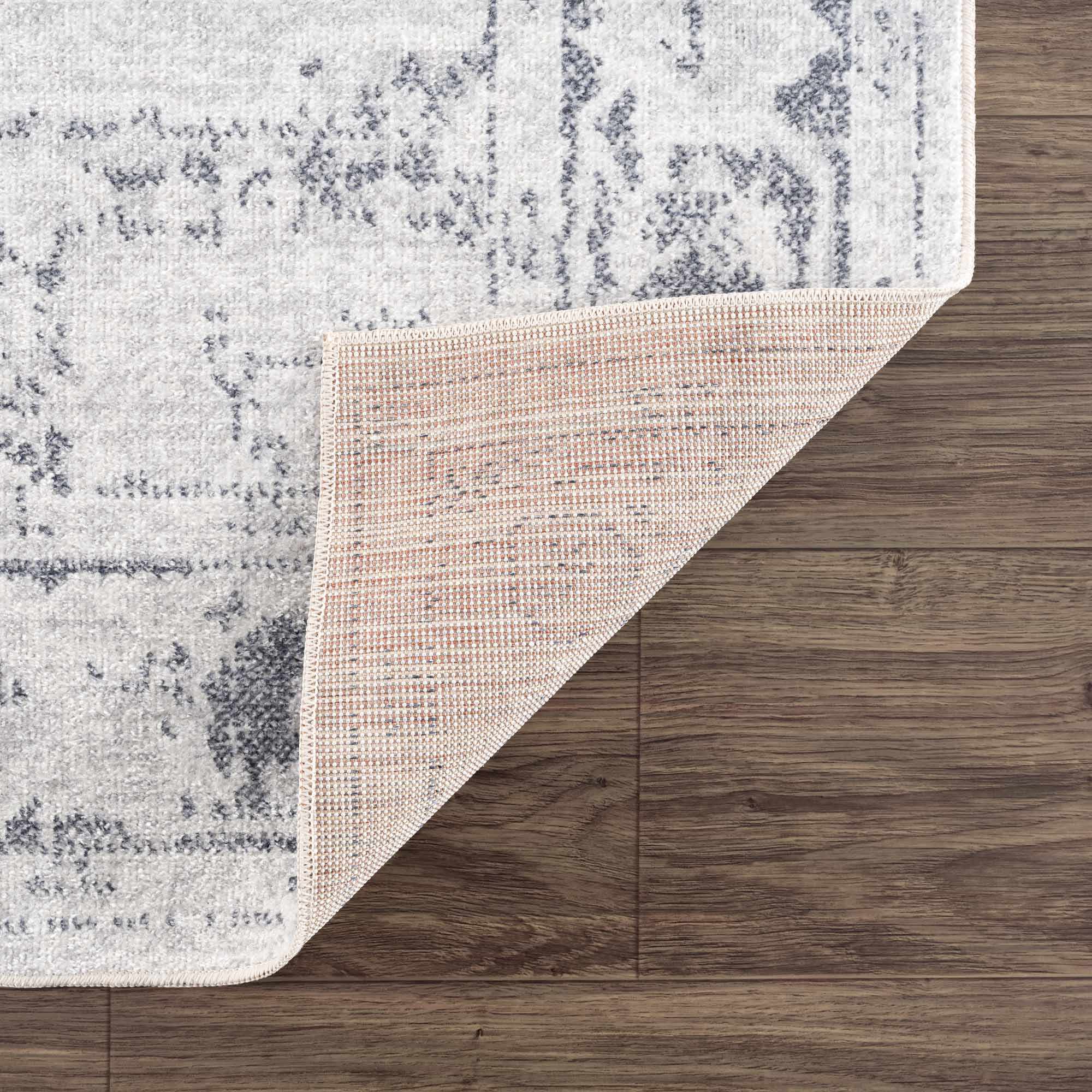 Alfombra lavable de pelo plano Akram Antrasit