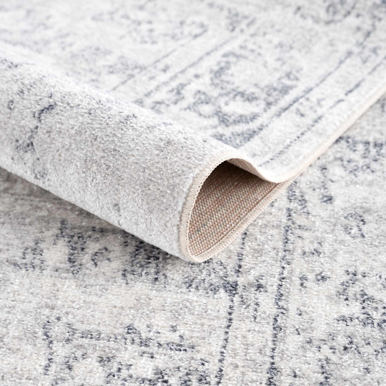 Alfombra lavable de pelo plano Akram Antrasit