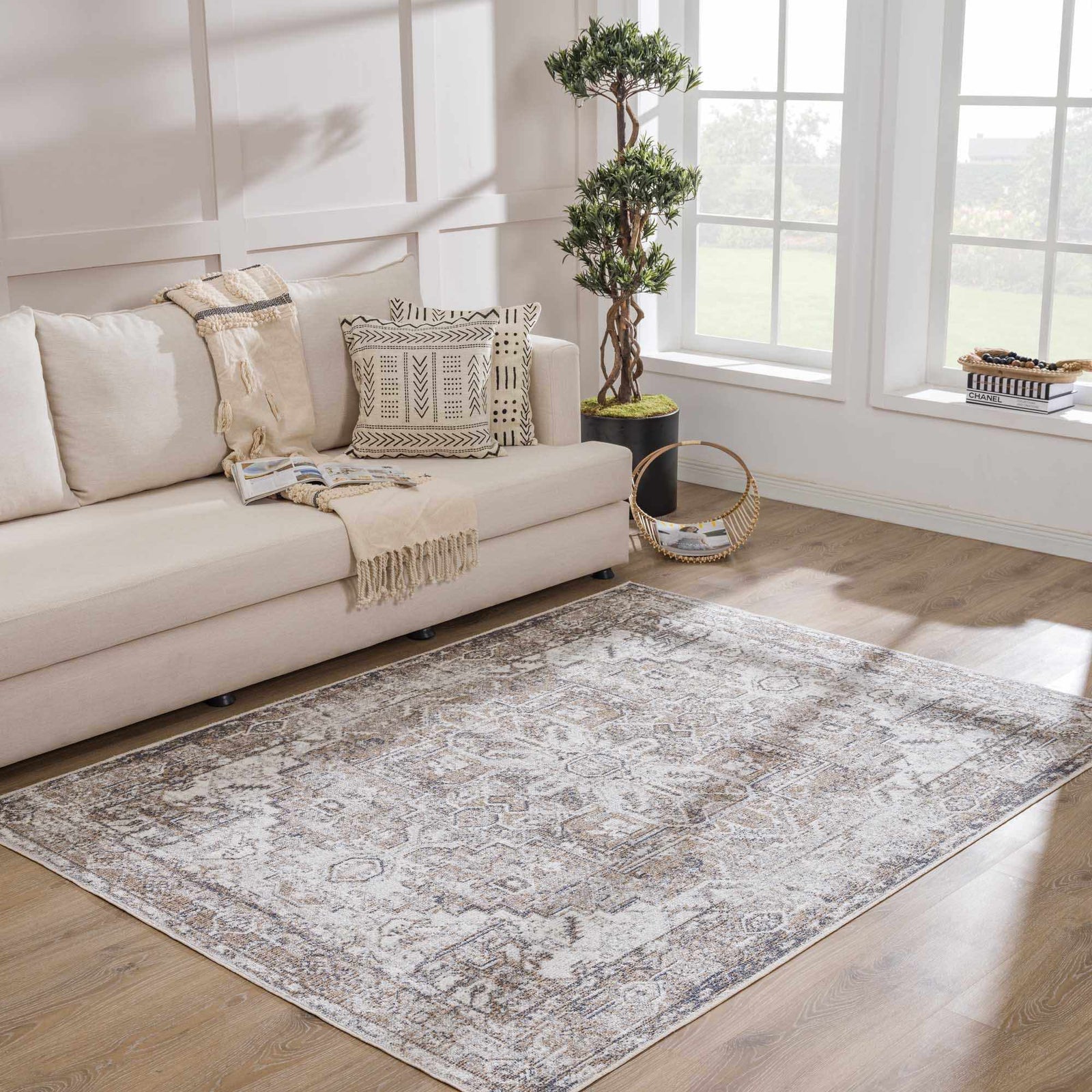 Alfombra lavable de pelo plano Hera