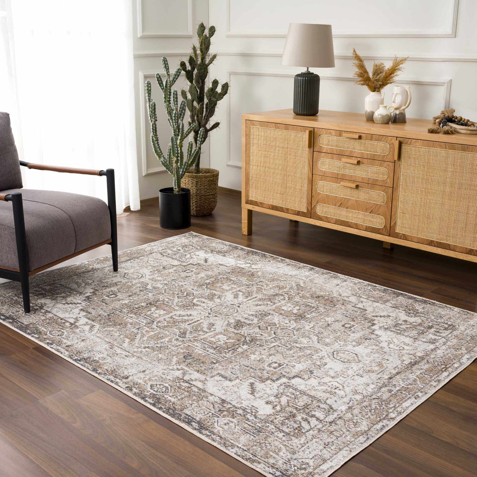 Alfombra lavable de pelo plano Hera