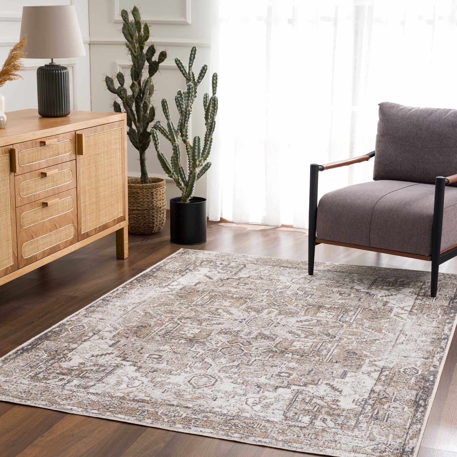 Alfombra lavable de pelo plano Hera