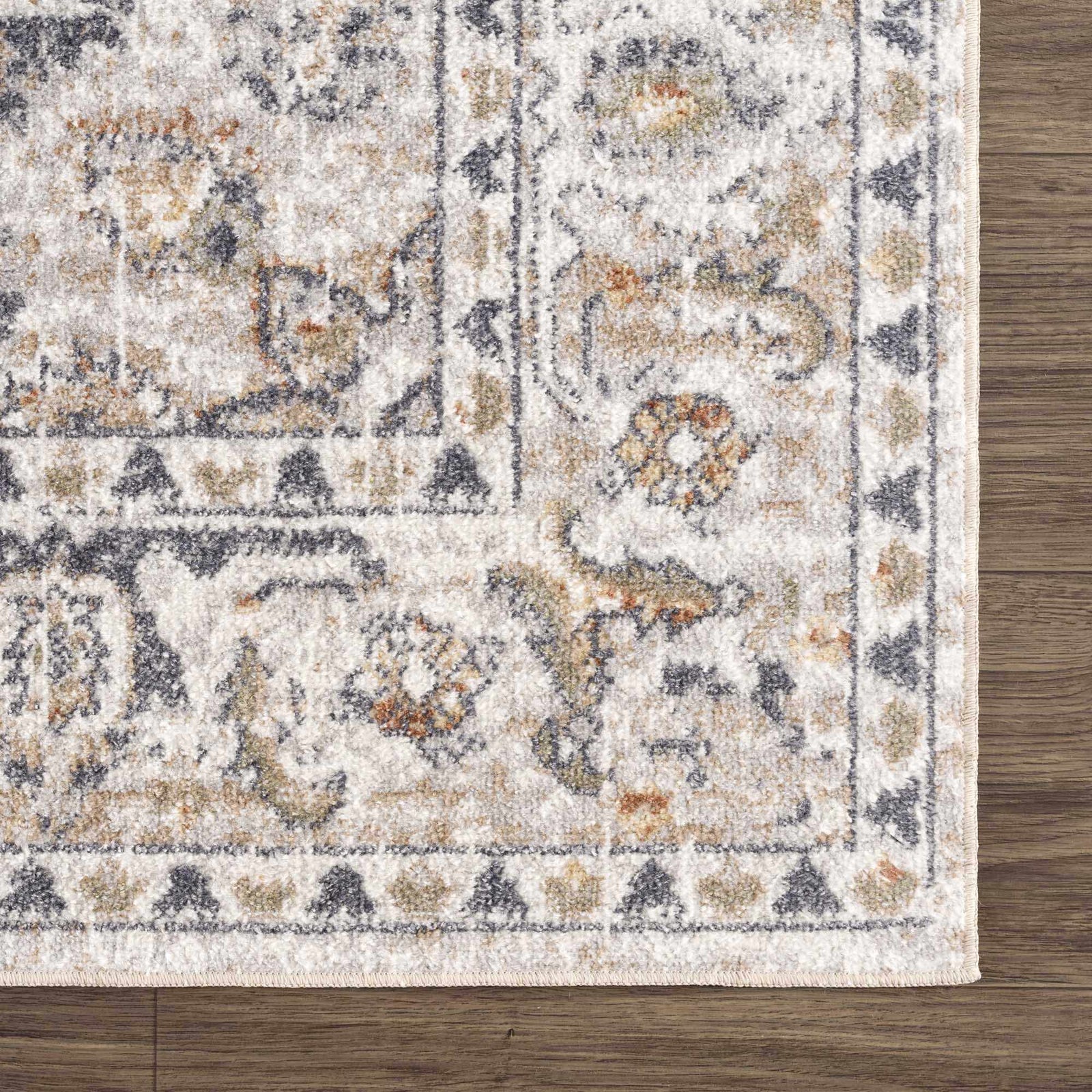 Alfombra lavable de pelo plano color crema Hiti