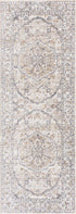 Alfombra lavable de pelo plano color crema Hiti