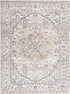 Alfombra lavable de pelo plano color crema Hiti