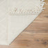 Alfombra de lana con enrejado en color beige Ramsbury