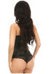 Lavish Wet Look Overbust Corset w/Gold Zipper
