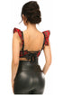 Lavish Red Plaid Underwire Bustier Top w/Removable Ruffle Sleeves