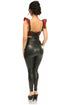 Lavish Red Plaid Underwire Bustier Top w/Removable Ruffle Sleeves