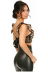 Lavish Leopard Velvet Underwire Bustier Top w/Removable Ruffle Sleeves