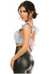 Lavish Lt Blue Eyelet Underwire Bustier Top w/Removable Ruffle Sleeves