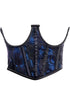 Lavish Blue w/Black Lace Overlay Open Cup Waist Cincher