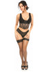 Lavish Black Fishnet Underwire Open Cup Waist Cincher