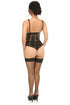 Lavish Black Fishnet Underwire Open Cup Waist Cincher