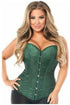 Lavish Dark Green Brocade Corset