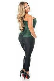Lavish Dark Green Brocade Corset