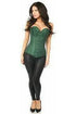 Lavish Dark Green Brocade Corset