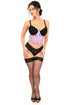 Lavish Lavender Sheer Lace Underwire Waist Cincher Corset