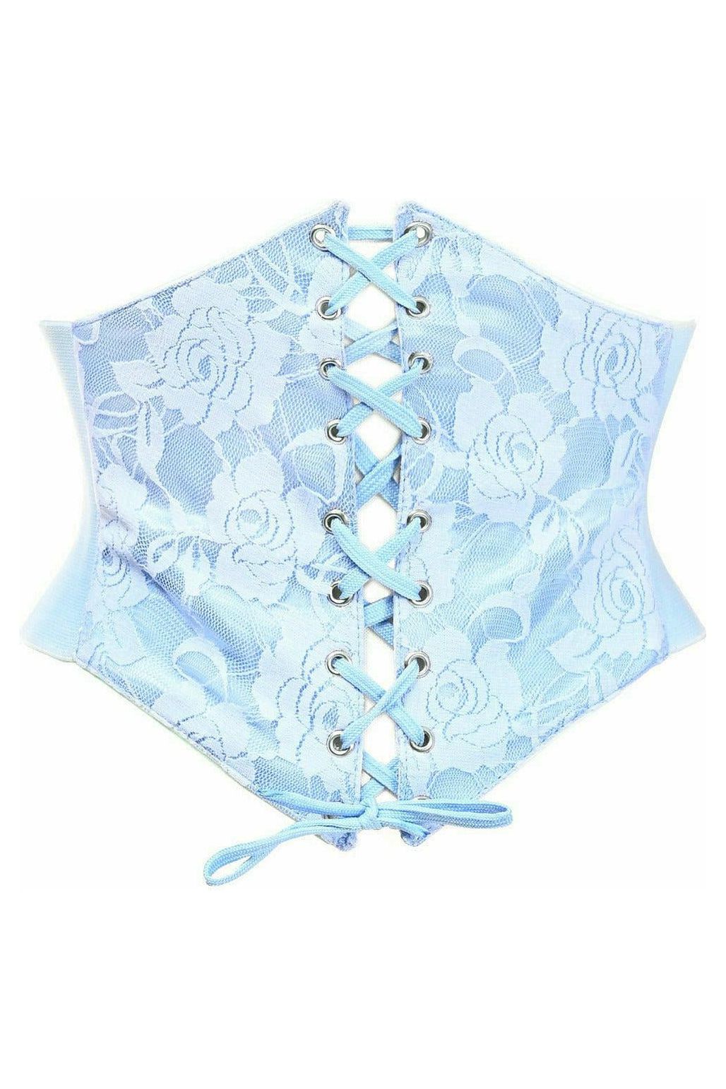 Lavish Lt Blue Lace Corset Belt Cincher