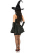 Lavish 4 PC Black Lace Witch Corset Costume