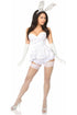 Lavish 4 PC White Bunny Corset Costume