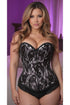 Lavish White Lace Front Zipper Corset