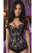 Lavish White Lace Front Zipper Corset