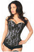 Lavish White Lace Front Zipper Corset