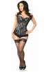 Lavish White Lace Front Zipper Corset