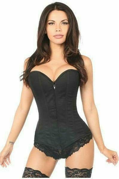 Lavish Black Cotton Overbust Corset