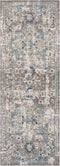 Alfombra lavable gris y azul Cabacungan