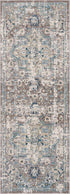 Alfombra lavable gris y azul Cabacungan